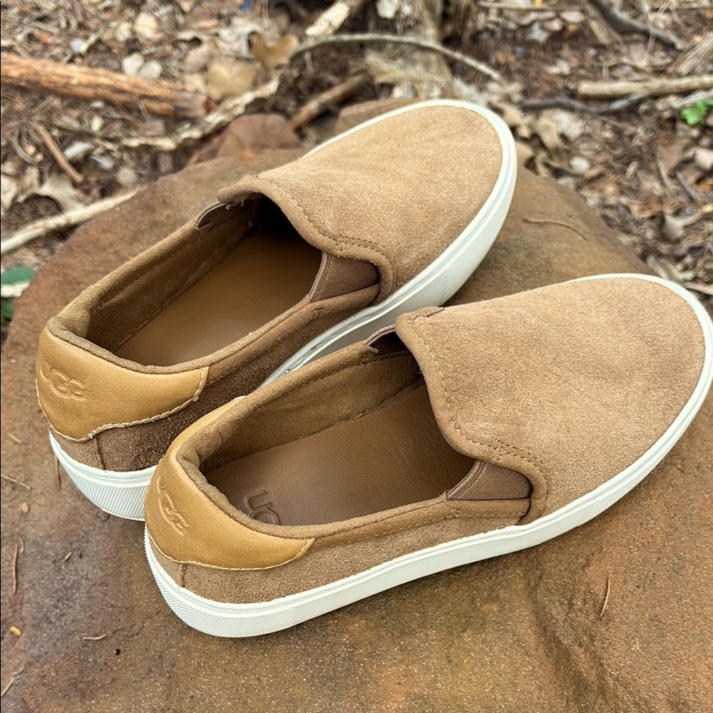 UGG Tan Suede Casual Slip-Ons US5